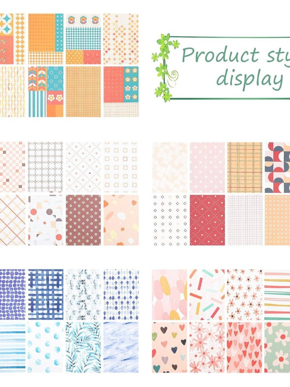 500 Sheets Vintage DIY Scrapbook Aesthetic Paper Supplies Decorative Paper Mater - Picture 5 of 7